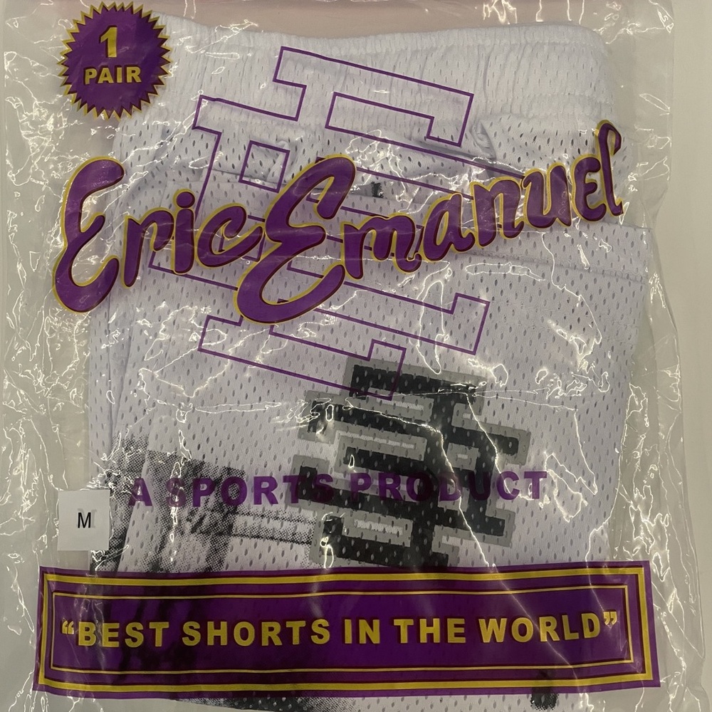 Eric Emanuel White and Purple Men Shorts